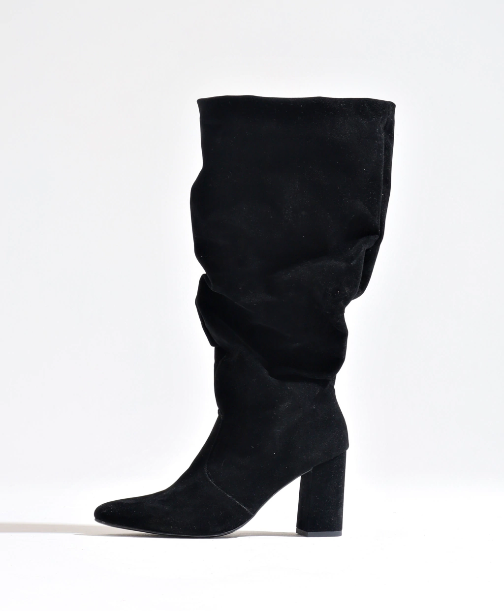 Bota Slouchy Acamurçada Preta