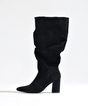 Bota Slouchy Acamurçada Preta